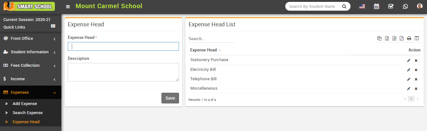Add expense head image